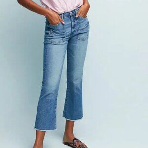 McGUIRE DENIM SORRY NOT SORRY HIGH-RISE CROPPED FLARE JEANS ANTHRO ELEVATED 29